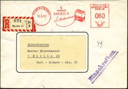 (1) BERLIN SW11/ SE/ SIEMENS/ RASIERER/ M.Tandemschnitt 1960 (13.6.) Seltener AFS-Typ 060 Pf.= Elektro-Rasierer , + RZ:  - Farmacia