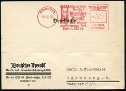 BERLIN SW68/ ..Deutscher/ Herold/ Volks-u.Lebens-/ Versicherungs AG. 1938 (21.2.) AFS = Läufer U. Turm,  Klar Gest. Firm - Ajedrez