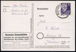 (10a) DRESDEN A 28 1951 (16.4.) 2K-Steg Auf Vordr.-Kt.: Deutsche Schachblätter, Zeitschrift Für Alle Schachfreunde.. , R - Ajedrez