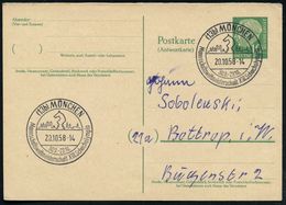 (13b) MÜNCHEN/ Mannschaftsweltmeisterschaft XIII.Schacholympia 1958 (Okt.) SSt = Springer (vor Stadtsilhouette) Auf Antw - Scacchi