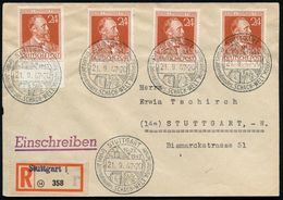 STUTTGART/ Großes Jnternationales "SCHACH-WELT" Meister-Turnier 1947 (21.9.) SSt = Springer, Schachbrett 5x Klar + Provi - Schach