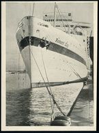 DEUTSCHES REICH 1940 (ca.) S/w.-Foto-Ak.: KdF-Flaggschiff "Robert Ley" Als Lazarettschiff , Ungebr. (DAF-Verlag, Berlin) - Maritiem