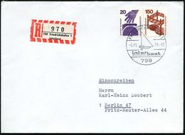 799 FRIEDRICHSHAFEN 1/ Inter/ Boot 1973 (5.10.) SSt + Sonder-RZ: 799 Friedrichshafen 1/interboot (NEZ-Nr.58, IV.Aufl.) S - Maritiem