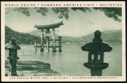 HAMBURG/ 1/ HAMBURG-AMERIKA LINIE/ NORDLANDFAHRTEN 1929 (16.4.) AFS (Ozeandampfer) A.Telegramm-Ak.: Hapag-Weltreise 1929 - Marítimo