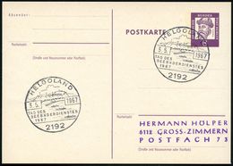 2192 HELGOLAND/ TAG DES/ SEEBÄDERDIENSTES 1967 (3.5.) Seltener SSt (Seebäder-Fähren, Helgoland) Klar Auf Inl.-Kt. (Bo.23 - Maritiem