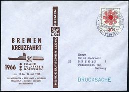 B.R.D. 1966 (24.7.) 2K-BPA: DEUTSCHE SCHIFFSPOST/TS/BREMEN/NDL/ISLAND - NORWEGEN Auf Passendem NDL-SU: Kreuzfahrt Island - Schiffahrt