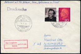 B.R.D. 1966 (19.9.) 2K-BPA: DEUTSCHE SCHIFFSPOST/MS/BERLIN/NDL/IRLANDFAHRT 2x Klar + Ra.2: Dun Laoghaire/ Dublin/ 19.9.6 - Maritiem