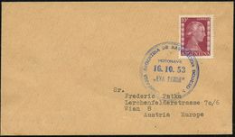 ARGENTINIEN 1953 (16.10.) Blaues 2K-BPA: MOTONAVE/"EVA PERON"/COMPANIA ARGENTINA DE NAVEGACION DODERO S.A. Klar A. EF 10 - Maritime