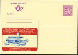 BELGIEN 1982 7,50 F. Reklame-P Lila: Sealink Jetfoils Ostende-Douvres (= Tragflächenboot) Ungebr. (Mi.P 432 III / 2775)  - Maritiem