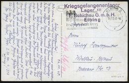 ELBING 2/ F/ Deine Pflicht/ Mitarbeit Im/ Deutschen Roten Kreuz 1940 (14.11.) MWSt + Viol. 4L: Kriegsgefangenen-lager/ L - Schiffahrt