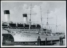 Hamburg 1935 (ca.) S/w.-Foto-Ak.: Schwimmende Jugendherberge "Hein Godenwind" = 3-Mast-Bark (im Hambg. Hafen) Ungebr. (V - Marittimi