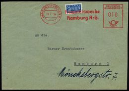 (24a) HAMBURG 14  F R E I H A F E N / Howaldtswerke/ Hamburg A.-G. 1954 (19.7.) AFS = Hauspostamt Zollausschlußgebiet Ha - Maritiem