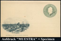 ARGENTINIEN 1896 4 C. BiP "Liberty" Grüngrau: Hafen Von Buenos Aires: Darsena Sud Bzw. Boga Del Riachuelo, Je Mit Aufdru - Maritiem