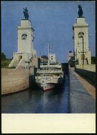 UdSSR 1970 3 Kop. BiP Komsomolzen, Grün: Rostow Am Don, Don-Kanalschleuse Mit Türmen / Reiterstatuen (u. Fahrgastschiff  - Maritime