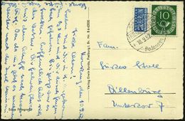 FRIEDRICHSHAFEN/ Schiffspost/ ++/ Bodensee 1952 (10.9.) Seltener 1K-Landestempel, Type II = Gebrochene Datumsbrücke , EF - Marítimo