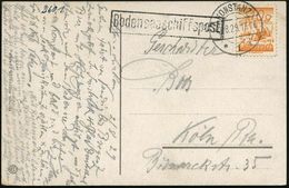 KONSTANZ/ *1i 1929 (2.8.) 1K-Brücke Auf Österreich EF 10 Gr., Orange + Schw. Ra.: Bodenseeschiffspost (Nr.004) Ausl.-Ak: - Schiffahrt