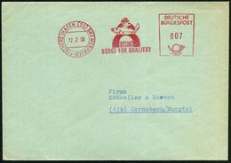 (23) BREMERHAVEN-/ FISCHEREIHAFEN/ WALTER SCHÜTTLER.. 1958 (12.2.) Seltener AFS, Sonderform Ortsstempel (Motiv: Fischer  - Maritime