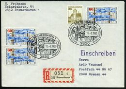 2850 BREMERHAVEN 1/ 100 Jahre "Gorch Fock".. 1980 (15.8.) SSt = Takelage Auf 3x 60 Pf. "Gorch Fock" U.a. (Mi.3x 1058 U.a - Marittimi