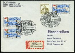 2850 BREMERHAVEN 1/ 100 Jahre "Gorch Fock".. 1980 (15.8.) SSt = Takelage Auf 3x 60 Pf. "Gorch Fock" U.a. (Mi.3x 1058 U.a - Marítimo