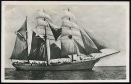 LABOE/ OSTSEE BAD/ MARINE-EHRENMAL 1932 (9.9.) HWSt (oben Gerung Nicht Voll) Auf S/w.-Foto-Ak.: Segelschulschiff "Niobe" - Marittimi