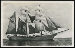 LABOE/ OSTSEE BAD/ MARINE-EHRENMAL 1932 (9.9.) HWSt (oben Gerung Nicht Voll) Auf S/w.-Foto-Ak.: Segelschulschiff "Niobe" - Marítimo