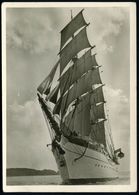 DEUTSCHES REICH 1937 (ca.) S/w.-Foto-Ak.: Segelschulschiff "Gorch Fock" , Indienststellung 1933, 1945 Versenkt, 1947 Geh - Schiffahrt