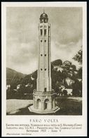ITALIEN 1927 10 C. Sonder-P., Braun: "100. Todestag Volta" (Volta-Kopfbild) Rs. Leuchtturm "Volta" , Ungebr. (Mi.P 69) - - Fari