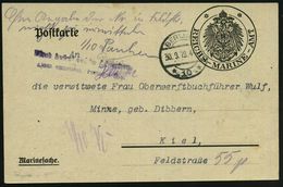 BERLIN W/ *10* 1919 (30.9.) 1K-Steg Auf Dienst-Kt.: REICHS-MARINE-AMT Mit Altem Kaiser-Adler "Marinesache" , Rs. Vordruc - Maritiem