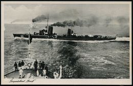 DEUTSCHES REICH 1939 (ca.) S/w.-Foto-Ak.: Torpedoboot "Greif" , Ungebr. (Verlag E.P.Hart, Wilhelmshaven) - - Marítimo