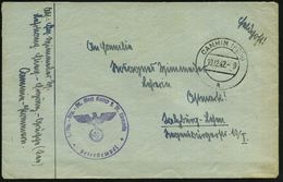 CAMMIN (POM)/ A 1942 (10.12.) 2K-Steg + Viol. 1K-HdN: I. Flg.-Erg.-Gr. (See) Kamp Z. Zt. Cammin , Seltener Feldpost-Bf.  - Marittimi