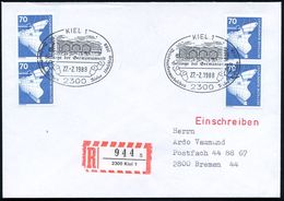 2300 KIEL 1/ Hellinge Der Germaniawerft.. 1988 (27.2.) SSt = Histor. Werfthallen Der Krupp-Germania-Werft = Geburtsstätt - Sottomarini