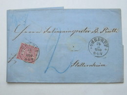 1869 , OHRDRUF , Klarer Stempel Auf Brief Mit Inhalt - Covers & Documents