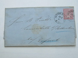 1869 , ALTONA  , Klarer Stempel Auf Brief Mit Inhalt - Covers & Documents