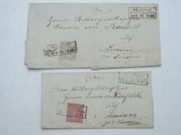 1869 , NEUSTADT In Westpreussen   , Klare Stempel Auf 2 Briefen - Briefe U. Dokumente