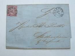 1869 , ILMENAU  , Klarer Stempel Auf Brief Mit Inhalt - Entiers Postaux