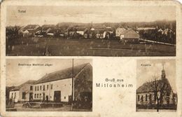 MITLOSHEIM, Total, Gasthaus Mathias Jäger, Kapelle (1910s) AK - Kreis Merzig-Wadern