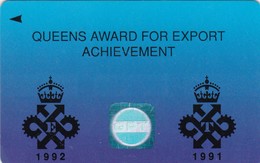 UK, GPT016, Queens Award For Export Achievement Gala Day Chorley '92, 2 Scans.  Rare Card - Bedrijven Uitgaven