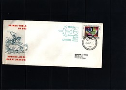 Argentina 1975 First Flight Lufthansa LH 503 Buenos Aires - Rabat - Covers & Documents