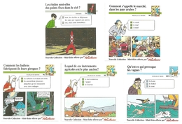 Lot De 5 Mini-fiche Offerte Par Le Chocolat Poulain : N° 79, 90, 91, 95, 102 - Illustration Hergé [Tintin - Haddock... - Chromo's