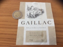 Etiquette De Vin 1995 «GAILLAC - 4680 A (46)» - Gaillac