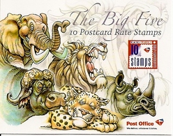 SOUTH AFRICA, 2008, Booklet 71,  Big Five, Cartoons - Postzegelboekjes