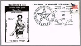 CENTENNIAL OF PANHANDLE LAW & ORDER - TEXAS RANGER. Amarillo TX 1979 - Police - Gendarmerie