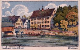 Rheinau ZH, Gasthaus Zum Salmen, Litho Couleur, Illustrateur J. Nohl (632) - Rheinau