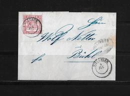 Altdeutschland Baden → Brief Villingen Postablage Königsfelden Nach Bühl 1865 - Covers & Documents
