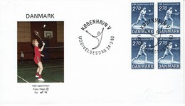 Dänemark Danmark 1983 - Badminton-Weltmeisterschaften - Lene Köppen - MiNr 770 FDC - Badminton