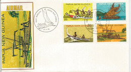 PAPOUASIE.   Canoës De Papouasie.   FDC 1975 - Kanu