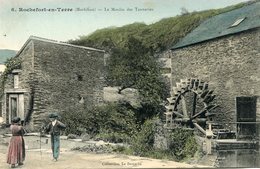 ROCHEFORT EN TERRE *** LE  MOULIN DES TANNERIES *** BELLE CARTE COLORISEE *** - Rochefort En Terre