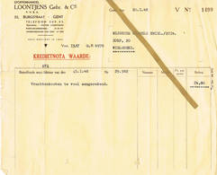 Gent: 1948; LOONTJENS  GEBR. & Cie - 1900 – 1949