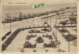 Emilia Romagna-rimini La Spendida Spiaggia Veduta Panoramica Litorale Veduta Giardini Anni 30 (v.retro) - Rimini