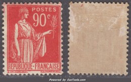 90c Paix Neuf * Aspect TB (Y&T N° 285, Cote  42€) - 1932-39 Paix